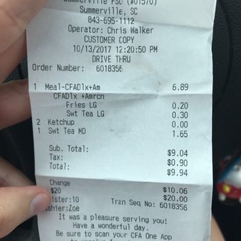 Chick-fil-A - As you can see it says sweet tea. - Fast Food Near Me - Summerville, South Carolina Chick-fil-A - As you can see it says sweet tea. - Fast Food Near Me - Summerville, South Carolina