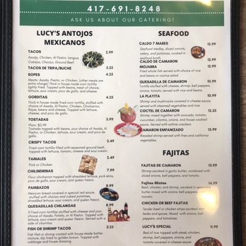 Lucy’s Mexican Restaurant - Menu p. 6 - Mexican Near Me - Joplin, Missouri Lucy’s Mexican Restaurant - Menu p. 6 - Mexican Near Me - Joplin, Missouri