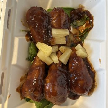 The Dusted Cup - BBQ pineapple wings - Themed Cafes Near Me - Portland, Oregon The Dusted Cup - BBQ pineapple wings - Themed Cafes Near Me - Portland, Oregon