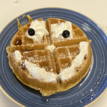 The Blueberry Muffin - Waffle with whipped cream - Breakfast & Brunch Near Me - Kingston, Massachusetts The Blueberry Muffin - Waffle with whipped cream - Breakfast & Brunch Near Me - Kingston, Massachusetts