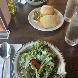 salad and bread salad and bread