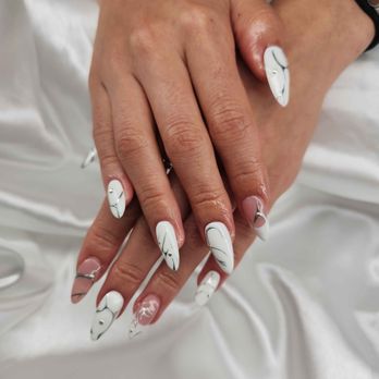 Twinklestar Lashes and Nails - Abstract chrome line with frech - Eyelash Service Near Me - Buena Park, California Twinklestar Lashes and Nails - Abstract chrome line with frech - Eyelash Service Near Me - Buena Park, California