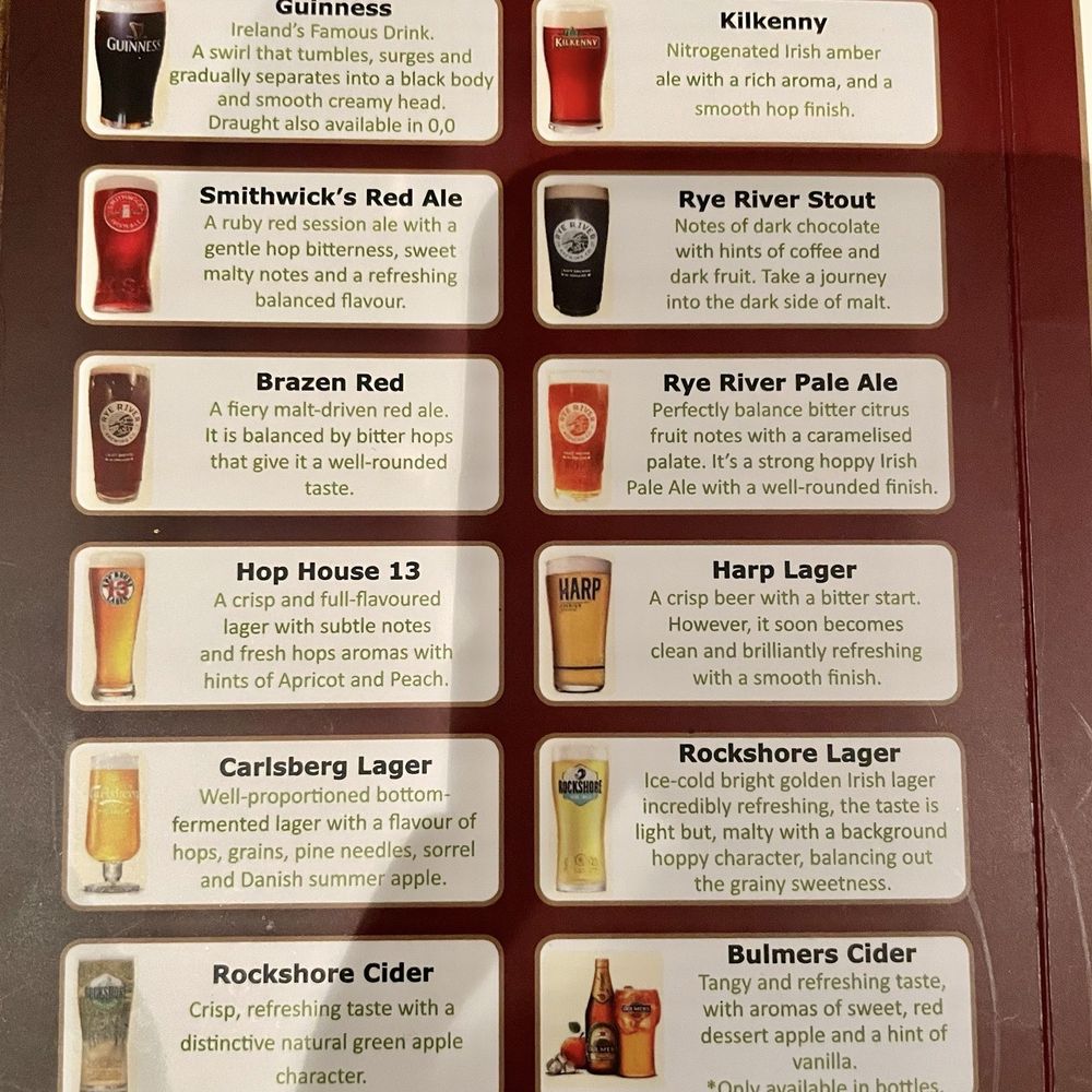 The Brazen Head - Draught List - Pubs Near Me - Dublin, D The Brazen Head - Draught List - Pubs Near Me - Dublin, D