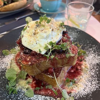 Scran - French toast with berry compote and vanilla marscapone - Scottish Near Me - Edinburgh, EDH Scran - French toast with berry compote and vanilla marscapone - Scottish Near Me - Edinburgh, EDH