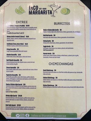 Menu photo 5 Taco Margarita Austin, TX