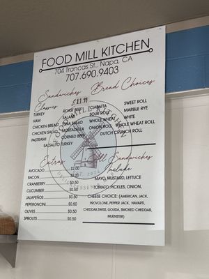 Menu photo 1 The Food Mill Kitchen Napa, CA