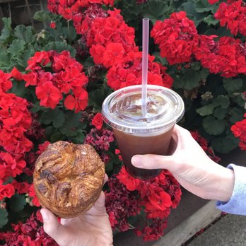 Manresa Bread - Kouign Amann + iced americano - Bakeries Near Me - Los Gatos, California Manresa Bread - Kouign Amann + iced americano - Bakeries Near Me - Los Gatos, California