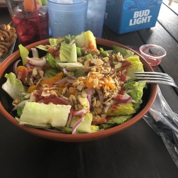 River Grill - How the hell so you eat this? River grill salad - Seafood Near Me - Tonawanda, New York