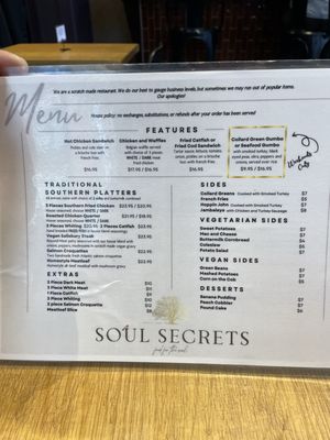 Menu photo 5 Soul Secrets Cincinnati, OH