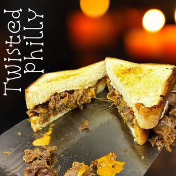 Farm Fresh Twisted - Texas toast filled with two cheeses, Philly steak or chicken with peppers & onions and finished with our signature sauce. - Food Trucks Near Me - Appling, Georgia