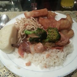 China-City - Food from tje buffet.