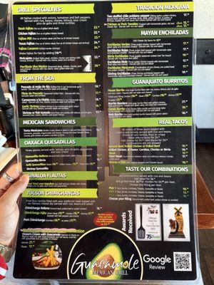 Menu photo 2 Guacamole Mexican Grill Orlando, FL