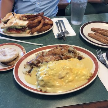 Cornerstone Cafe - BLT with onion rings and the cornerstone omelet - American Near Me - Citrus Heights, California