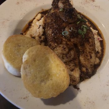 The Shimmy Shack - Blackened catfish with bbq shrimp and grits - American Near Me - New Orleans, Louisiana The Shimmy Shack - Blackened catfish with bbq shrimp and grits - American Near Me - New Orleans, Louisiana
