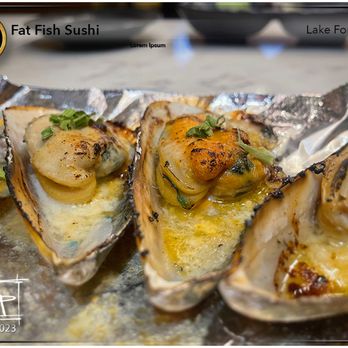 Fat Fish Sushi - AYCE Dinner ($37) - Baked Green Mussels - Sushi Bars Near Me - Lake Forest, California