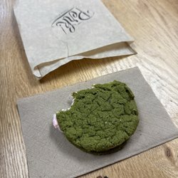 Matcha strawberry cookie