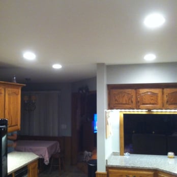 All Wired Up Electric - This is where we removed the old fluorescent fixtures and cut in can lights to update the kitchen. - Electricians Near Me - Omaha, Nebraska All Wired Up Electric - This is where we removed the old fluorescent fixtures and cut in can lights to update the kitchen. - Electricians Near Me - Omaha, Nebraska