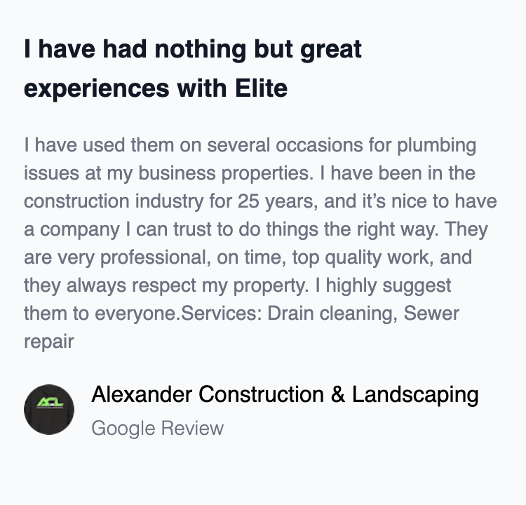 Slide of Elite Plumbing And Sewer