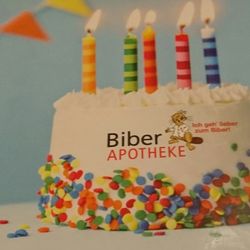 Biber Apotheke - Meine Apotheke gratulierte mir mit kleinem Präsent zum Abholen.