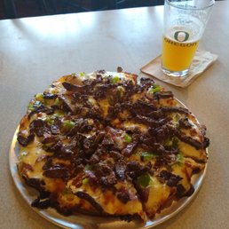 Philly Cheesteak Pizza is Delish! Philly Cheesteak Pizza is Delish!