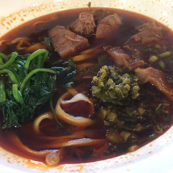 Noodle St - Spicy beef noodle w/ flat noodle - average - Noodles Near Me - Fullerton, California