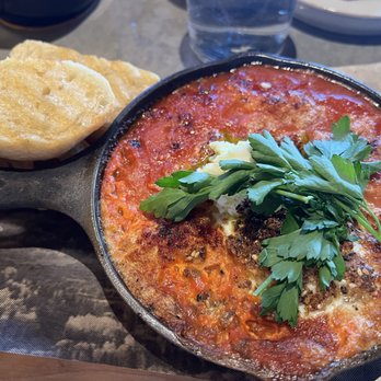 Five5eeds - Shakshuka with toasted buttered bread - Coffee & Tea Near Me - Park City, Utah