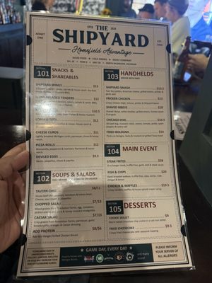 Menu photo 1 The Shipyard Muskegon, MI Menu photo 1 The Shipyard Muskegon, MI