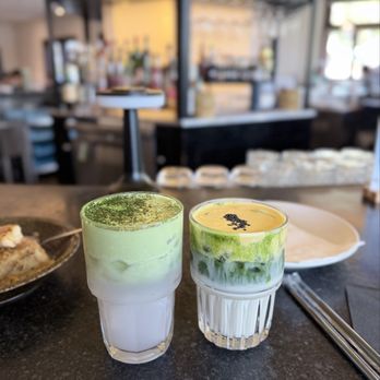 NEP Cafe - Irvine - Coconut Matcha and Mango Sticky Rice Matcha - Breakfast & Brunch Near Me - Irvine, California