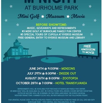 Ryerss Museum & Library - M Night at Burholme Park Summer 2016 - Libraries Near Me - Philadelphia, Pennsylvania Ryerss Museum & Library - M Night at Burholme Park Summer 2016 - Libraries Near Me - Philadelphia, Pennsylvania