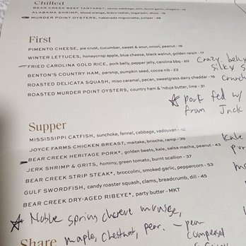 Husk - Menu 1/29/26 - Southern Near Me - Nashville, Tennessee
