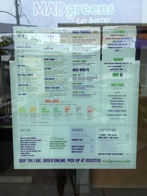 Menu photo 6 MAD Greens - 7th & McDowell Phoenix, AZ