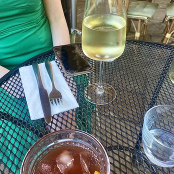 Whitechurch Free House - The Whitechurch Negroni and a glass of the Bergerie de la Bastide white wine. - British Near Me - Durham, DUR