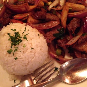 El Pollo Inka - Lomo saltado with rice - Peruvian Near Me - Rolling Hills Estates, California