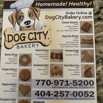 Dog City Bakery - Dog treat menu! - Pet Stores Near Me - Marietta, Georgia