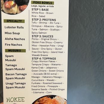 Hokee Poke - Menu - Seafood Near Me - Elk Grove, California Hokee Poke - Menu - Seafood Near Me - Elk Grove, California