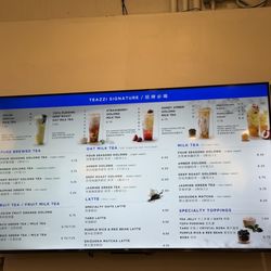 Teazzi Tea Shop - Boston - Menu Dec 2025