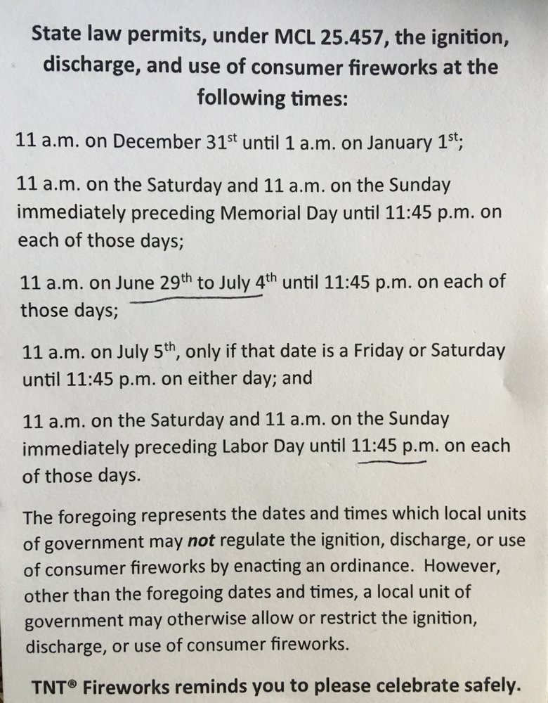 TNT FIREWORKS ALLEN PARK 14 Photos 3565 Fairlane Blvd, Allen Park