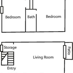 Spanish Mission Apts - Three bedroom / Two Bath Town Home 1456 Sq. Feet