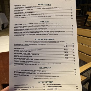 Bob's Steak & Chop House - Amelia Island - Menu - Seafood Near Me - Fernandina Beach, Florida Bob's Steak & Chop House - Amelia Island - Menu - Seafood Near Me - Fernandina Beach, Florida