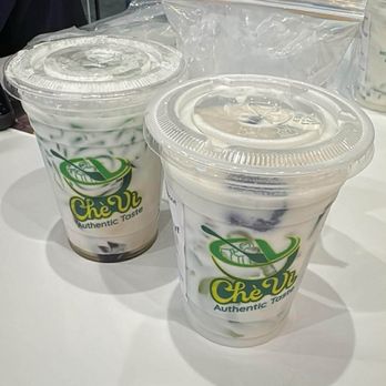 Che Vi - pandan + grass jelly and coconut + ube - Desserts Near Me - Garden Grove, California