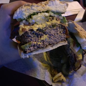 Harvey's Wineburger - When I cut the burger in half - Burgers Near Me - Phoenix, Arizona