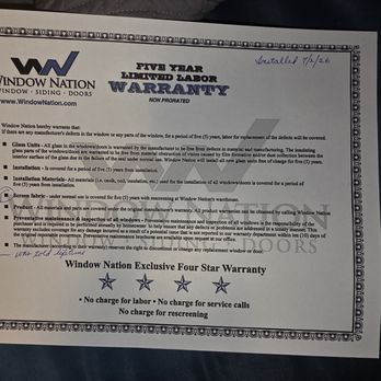 Window Nation Delaware Valley - What the company sent after the install - Windows Installation Near Me - Pennsauken Township, New Jersey