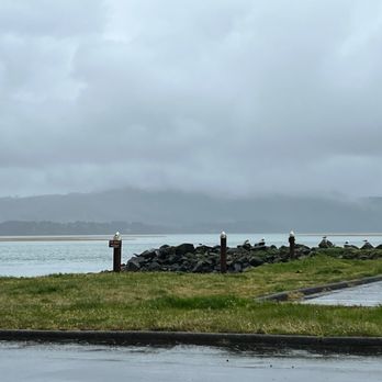 The Schooner Restaurant & Lounge - Drippy day on the bay - Seafood Near Me - Netars, Oregon