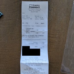 Receipt with "Express Guarantee" which was not asked for. Receipt with "Express Guarantee" which was not asked for.