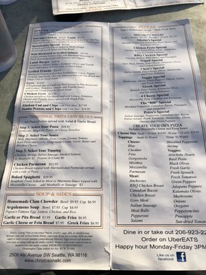 Menu photo 7 Christo's On Alki Seattle, WA