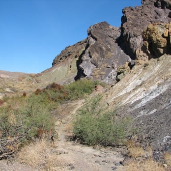 China Ranch Date Farm - The rock colors along the Cliffs Trail. - Ranches Near Me - Tecopa, California