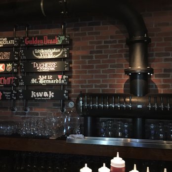 Wursthaus - Cool exposed brick behind the bar - Pubs Near Me - Santa Ana, California