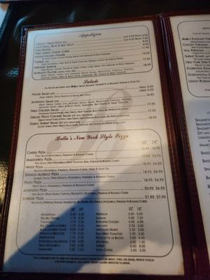 Menu photo 1 Bella's Italian Cafe Savannah, GA Menu photo 1 Bella's Italian Cafe Savannah, GA