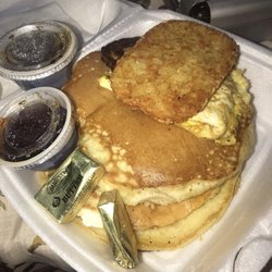 A & A Mart - $4.69 pancakes, eggs, hash brown, sausage