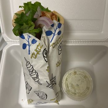 Greco Fresh Grille - Shrimp pita with tzatziki sauce - Greek Near Me - Charlotte, North Carolina Greco Fresh Grille - Shrimp pita with tzatziki sauce - Greek Near Me - Charlotte, North Carolina